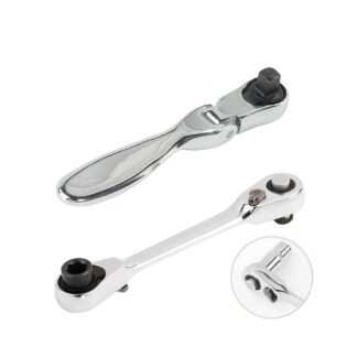 1/4 inch 72 Tooth Ratchet Socket Wrench 2 in 1 Dual