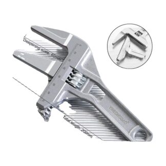Large Adjustable Wrench Plumbing Spanner Wide Jaw Tool