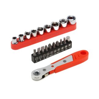 Mini Ratchet Wrench bit set with 14 inch